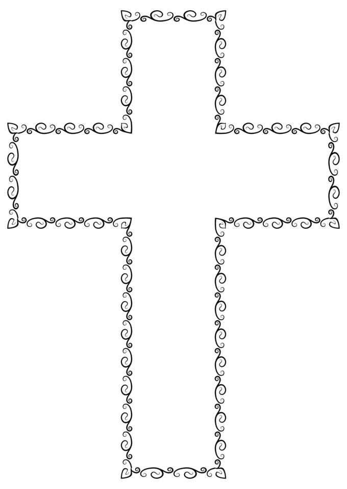 Vintage flourish cross vector image