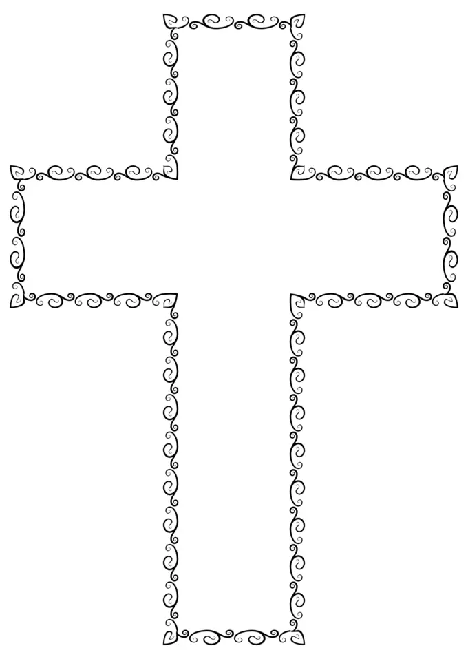 Vintage flourish cross vector image