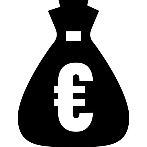 Euro money bag vector