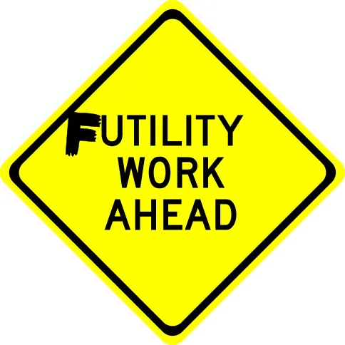 Road sign graffiti