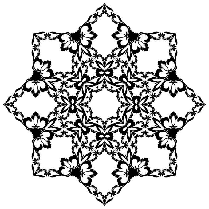 Black floral silhouette