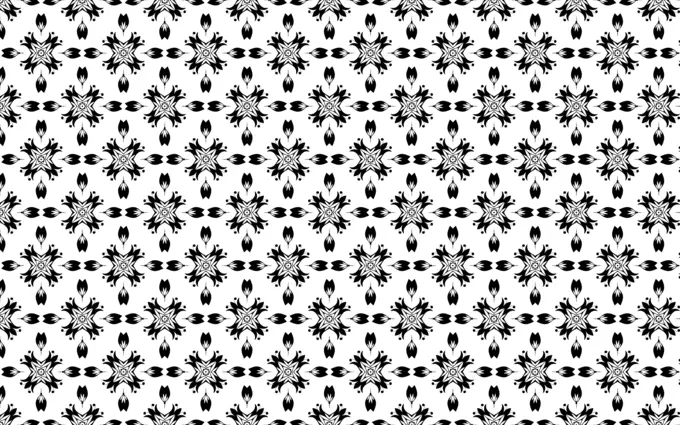 Black flowers on white background