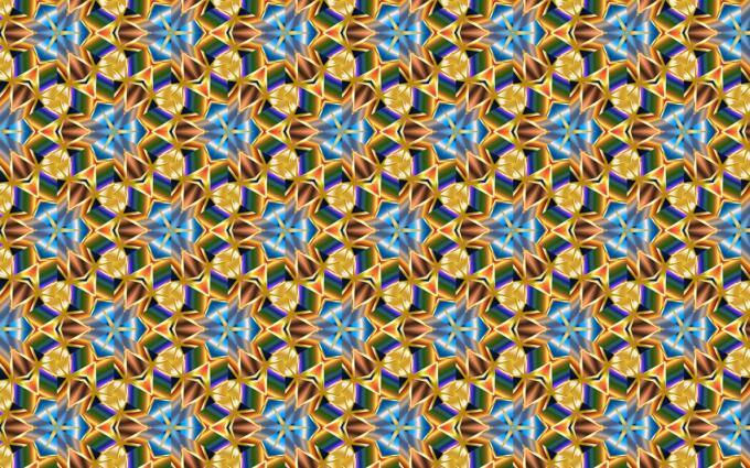 Golden patterned wallpaper