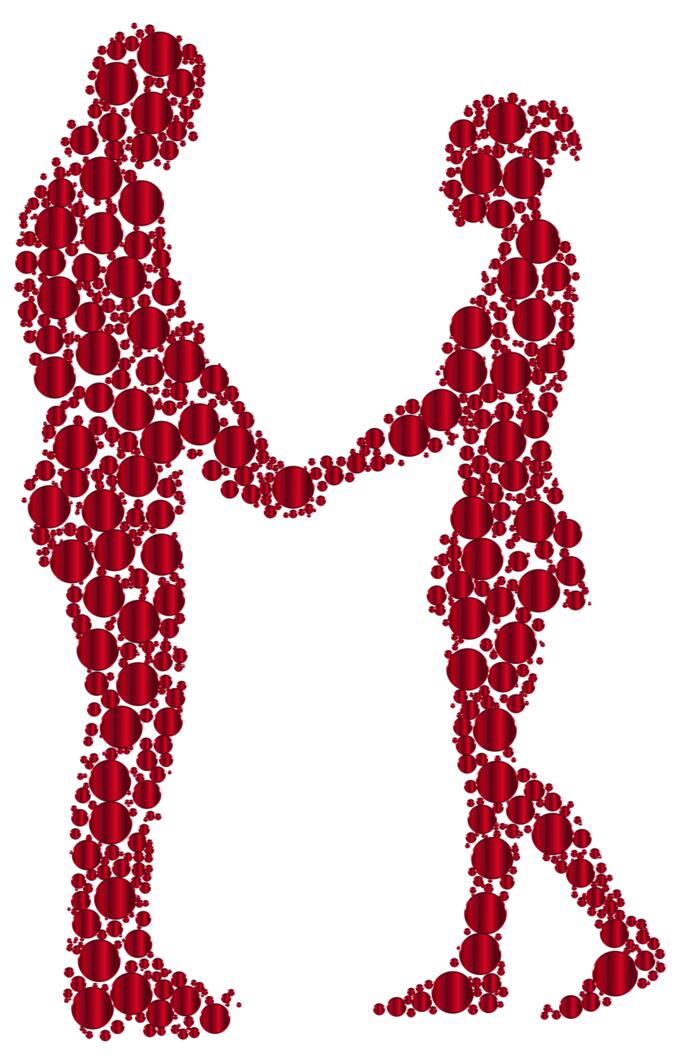 Couple made of circles