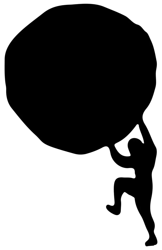 Sisyphus silhouette