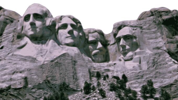 Mount Rushmore vector image
