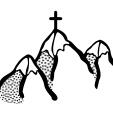 Mountains with cross