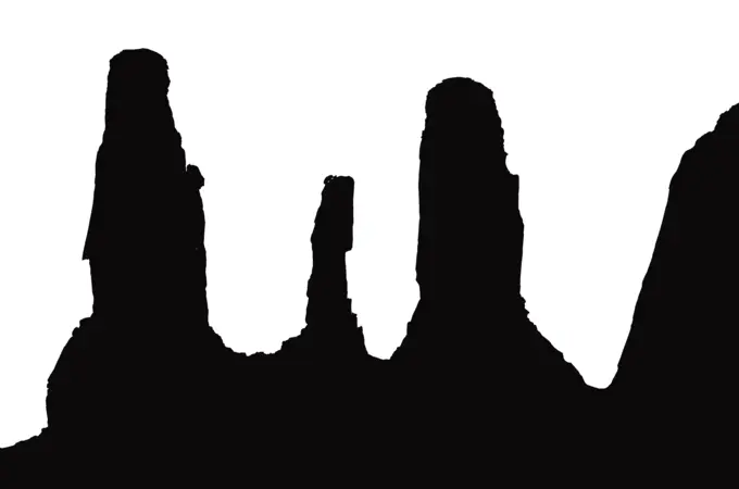Monument valley silhouette