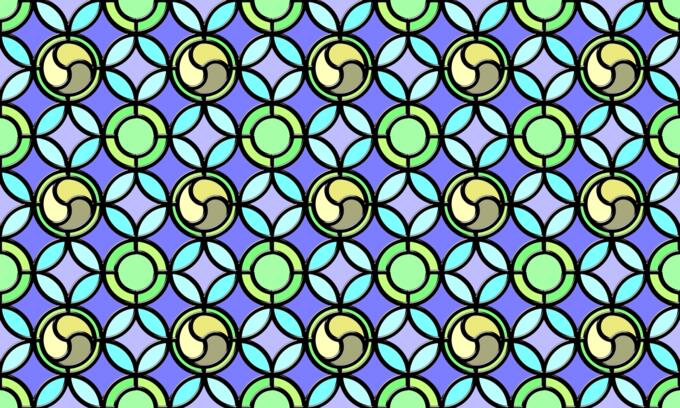 Colorful leaded glass background vector image