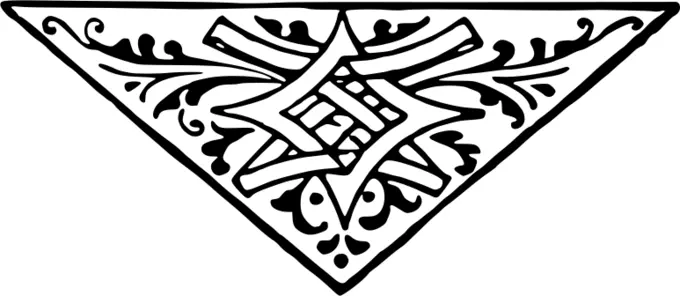 Decorative divider in triangle