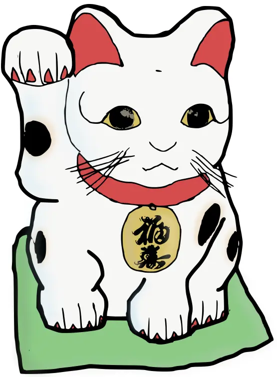 Japanese cat vector image
