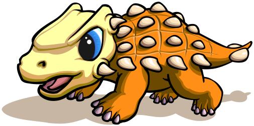 Mad dinosaur in cartoon style