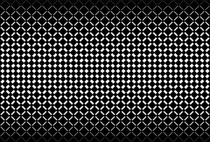 Black hexagons on white background