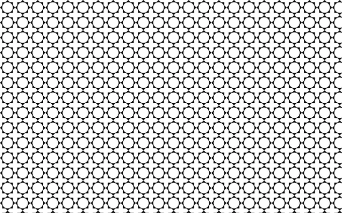 Seamless negative space circles pattern 3