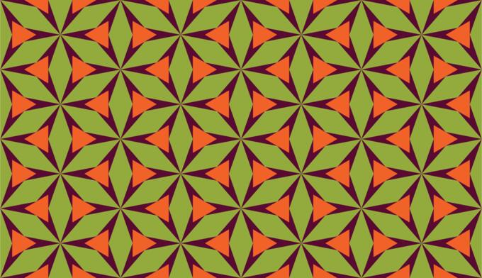 Tessellation on red background