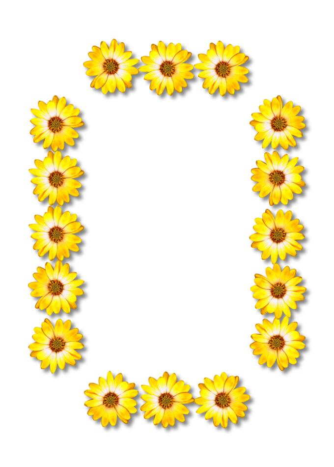 Floral O letter