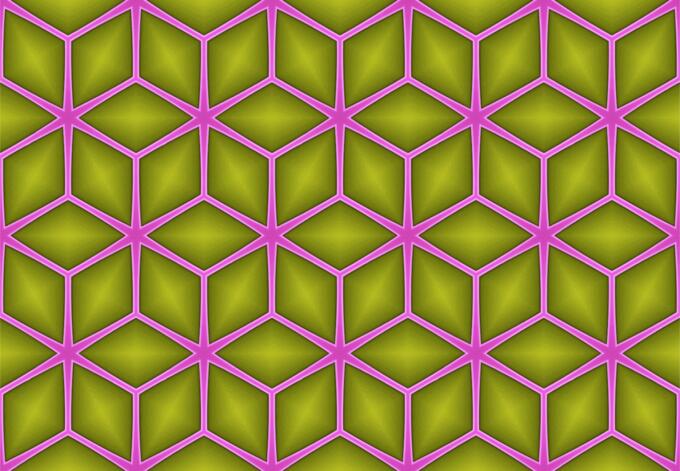 Green pattern with pink stripes