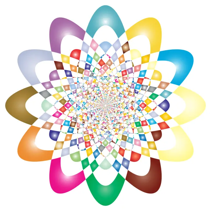 Prismatic colorful vortex vector image