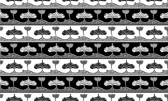 Seamless lines with flowers