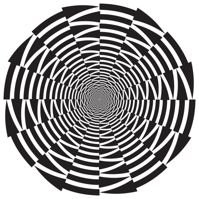 Abstract black and white vortex