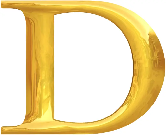 Gold typography D