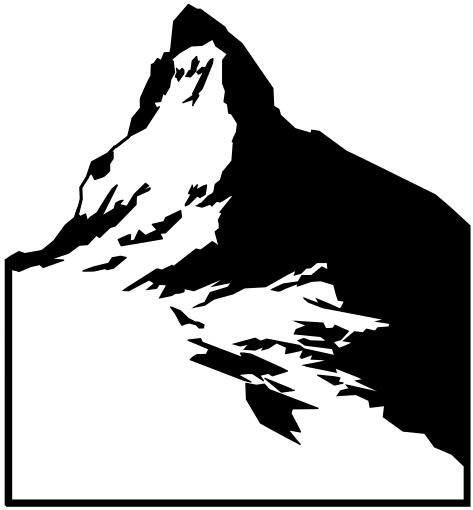 Black and white mountain