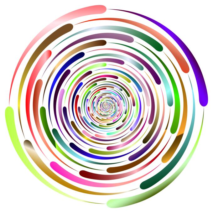 Abstract vortex in many colors