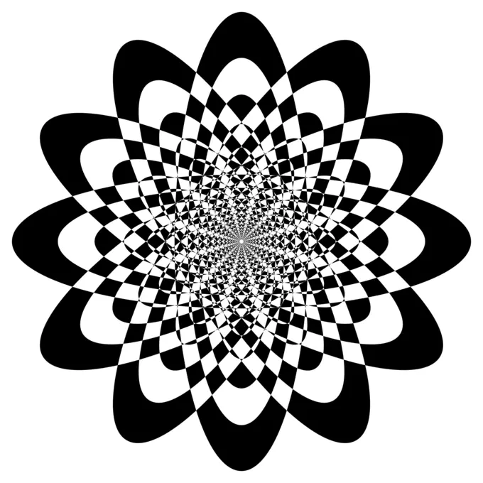 Geometric vortex in black color