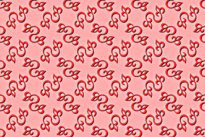 Abstract floral pattern in red