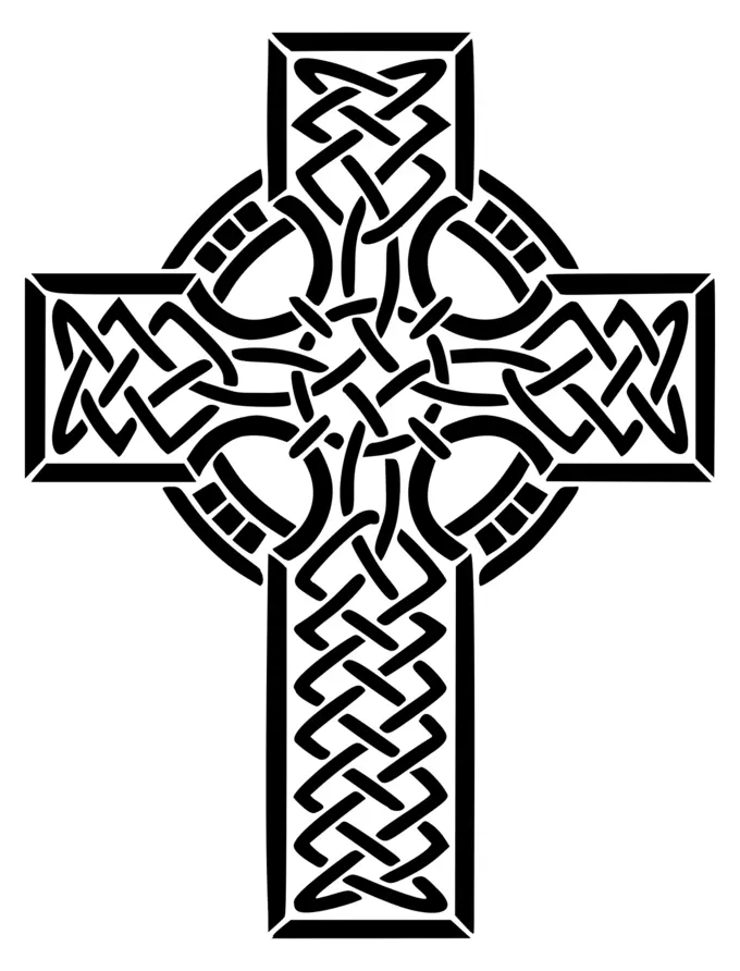 Celtic cross in black color
