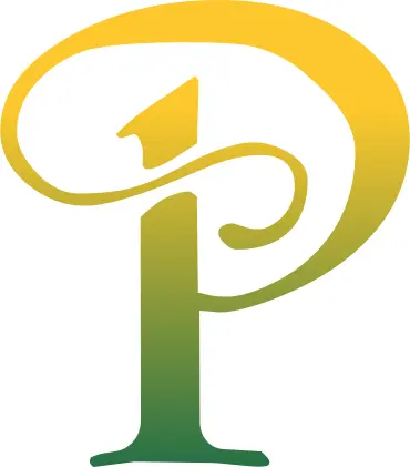 Letter P in arty style