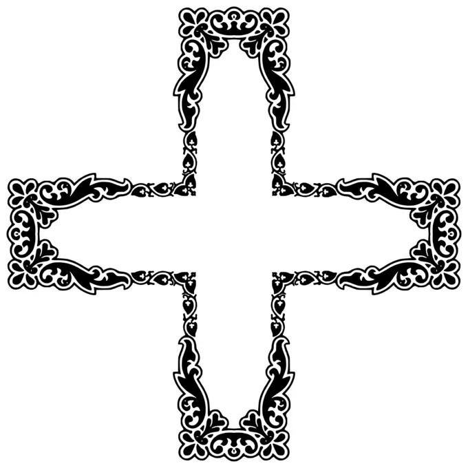 Art Deco cross