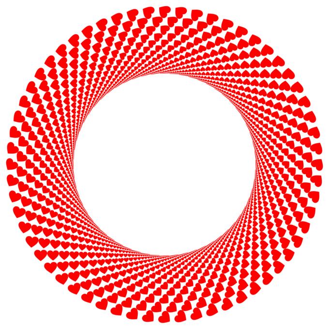 Red hearts shutter vortex