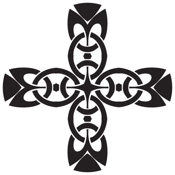 Black cross vector image