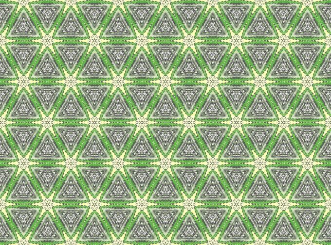 Background pattern with greenish triangles