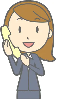 Female using telephone vector image