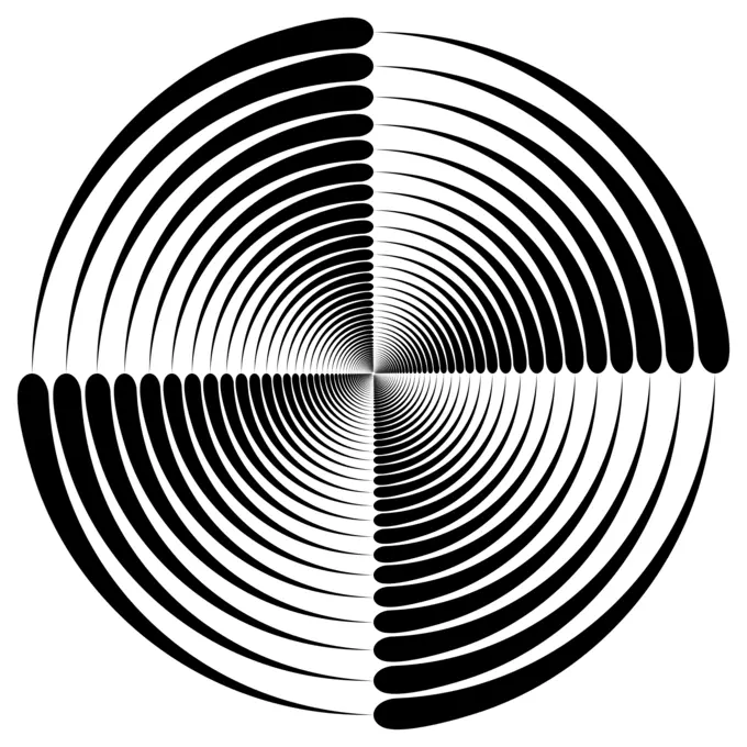 Abstract vortex in black and white color