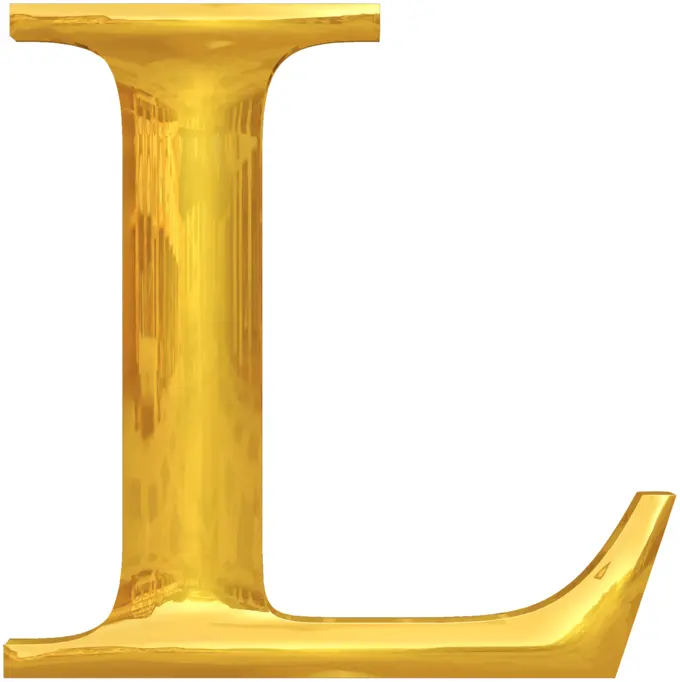 Golden letter L
