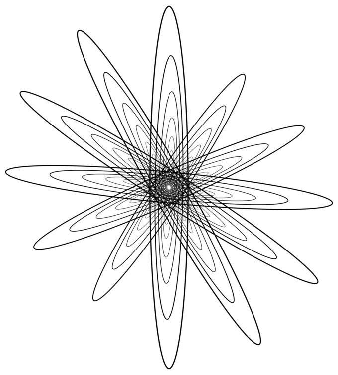 Abstract vortex in single color