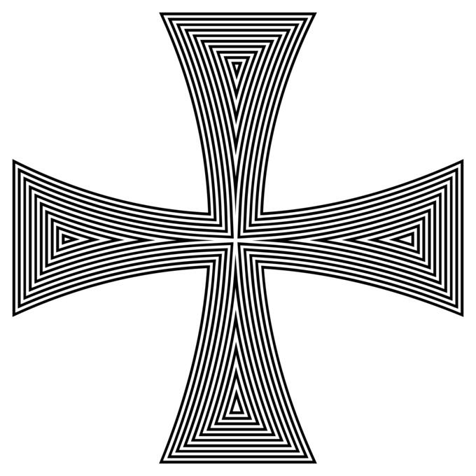 Maltese Cross Line Art