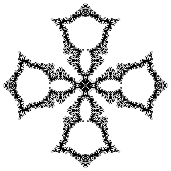 Art Deco cross vector image
