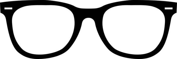 Hipster glasses in black color