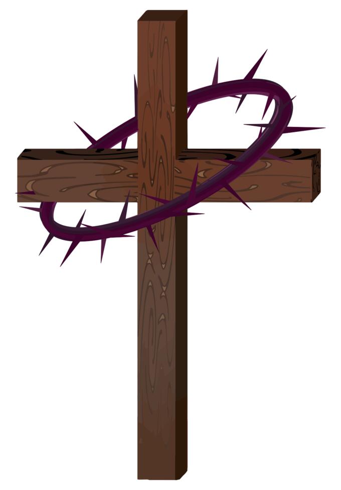 Cross with crown of thorns