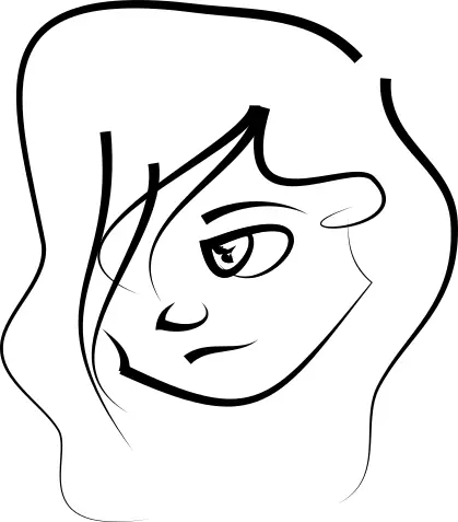 Abstract girl's face