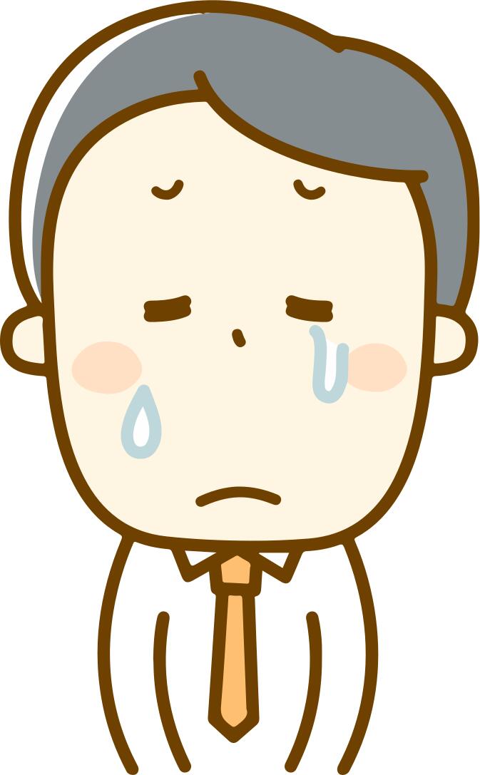 Man in tears