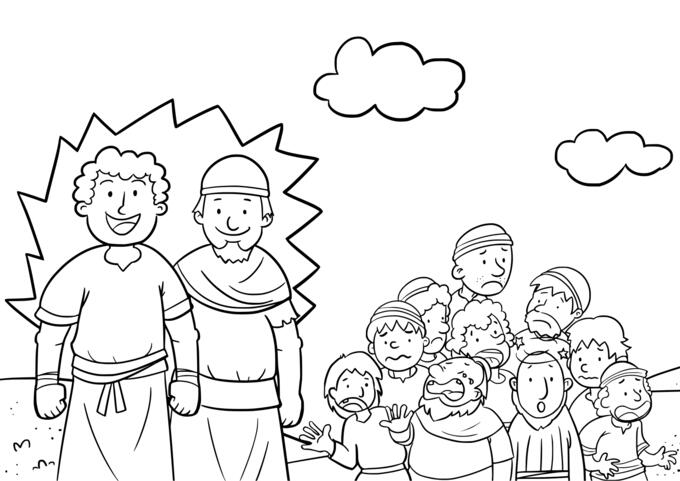 Black and white Bible illustration