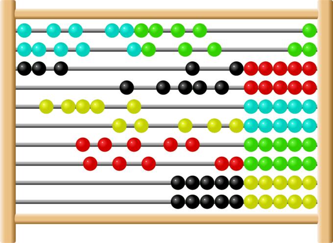 Abacus in many colors