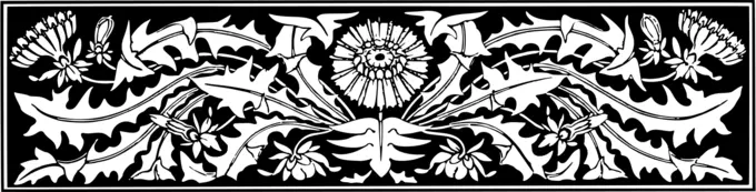 Decorative divider with dandelion