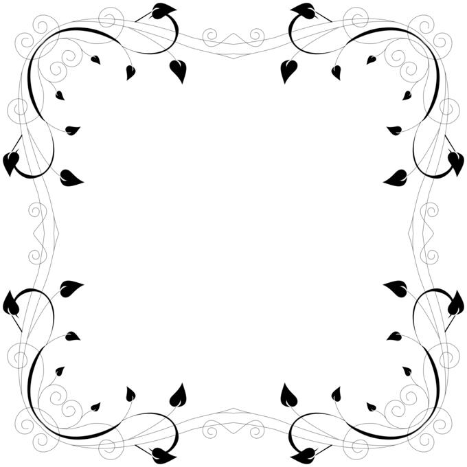 Vine design in black and white