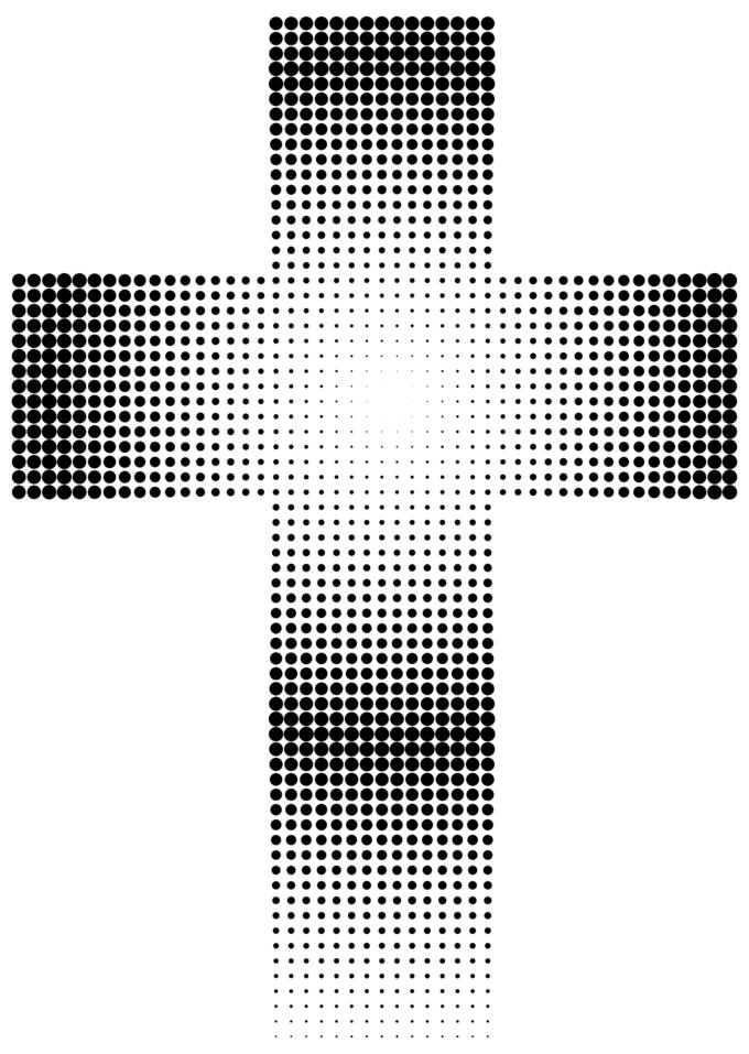 Cross with dots